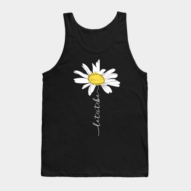 White Daisy Let It Be Tank Top by WilliamHoraceBatezell